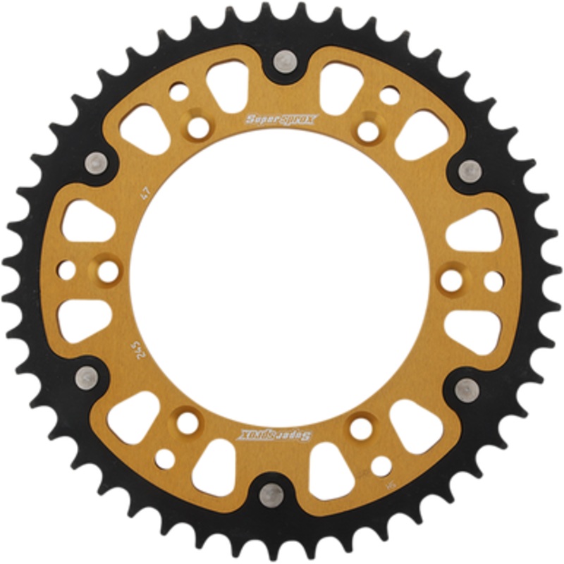 SUPERSPROX Stealth Rear Sprocket – 47-Tooth – Gold – Yamaha RST-245-47-GLD