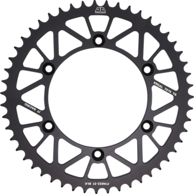 JT SPROCKETS Rear Sprocket – 520 – Black – 51 Tooth JTA822.51BLK