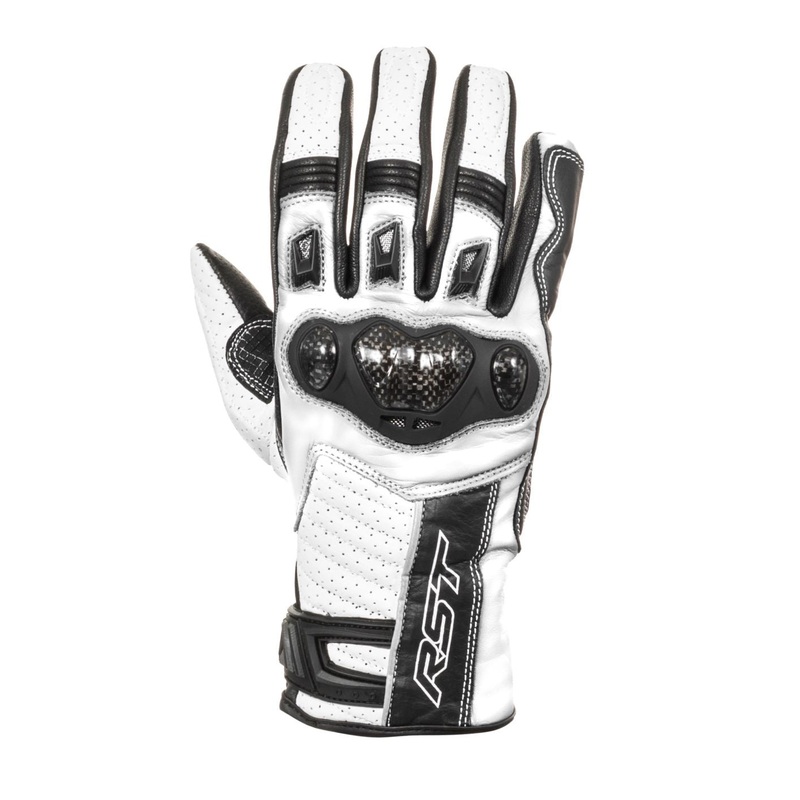 RST Stunt 3 Leather Gloves – White