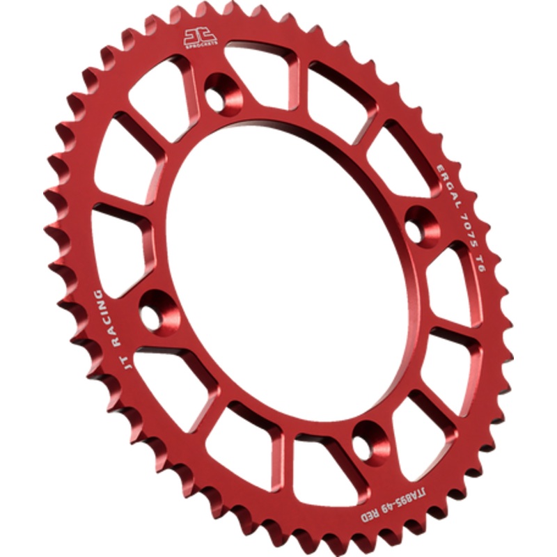 JT SPROCKETS Rear Sprocket – Aluminum – 49 Tooth – Red – Gas Gas/Husqvarna/KTM JTA895.49RED