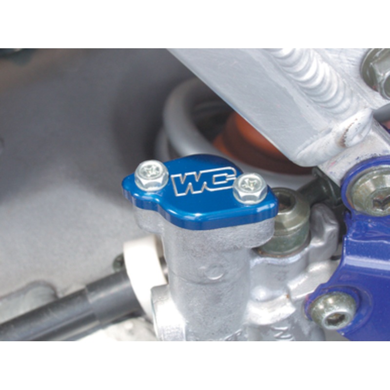 WORKS CONNECTION Rear Billet Brake Cover – Blue – Yamaha 21-700