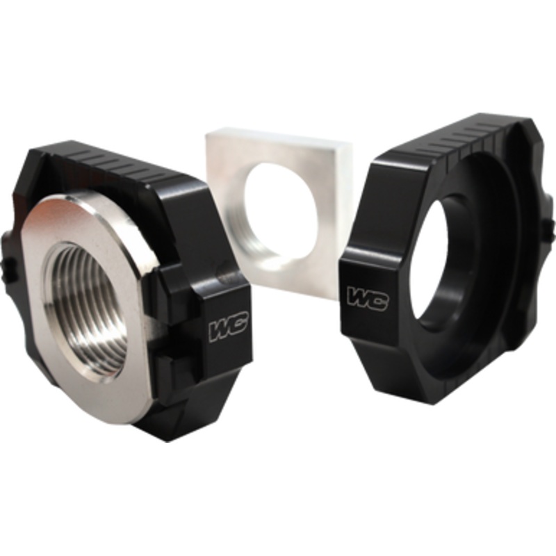 WORKS CONNECTION Elite Axle Block Kit – Black – Gas Gas/Husqvarna/KTM 17-261