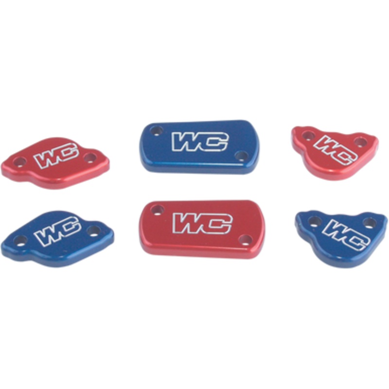 WORKS CONNECTION Rear Billet Brake Cover – Red – Kawasaki/Suzuki 21-605