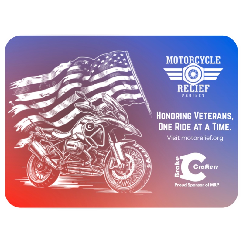 “Motorcycle Relief Project” Sticker – 2.71″ x 2″