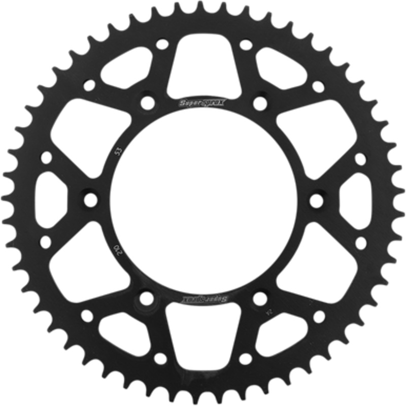 SUPERSPROX Steel Rear Sprocket – 53-Tooth RFE-210-53-BLK