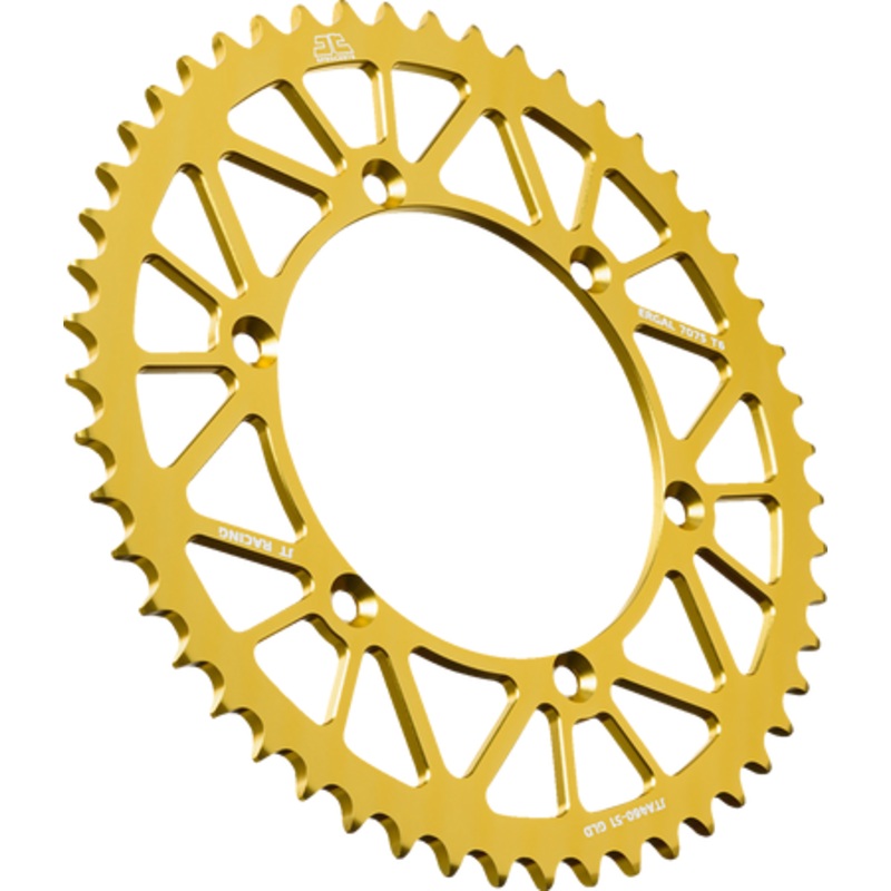 JT SPROCKETS Rear Sprocket – Aluminum – 51 Tooth – Gold – KX 250/X JTA460.51GLD