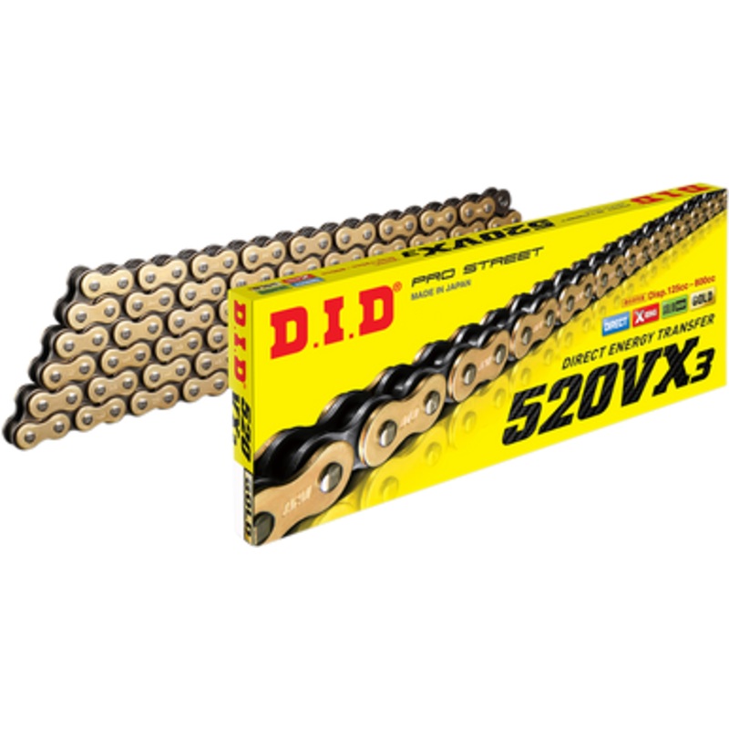 DID 520 VX3 – Chain – Gold – 110 Links 520VX3G110FB