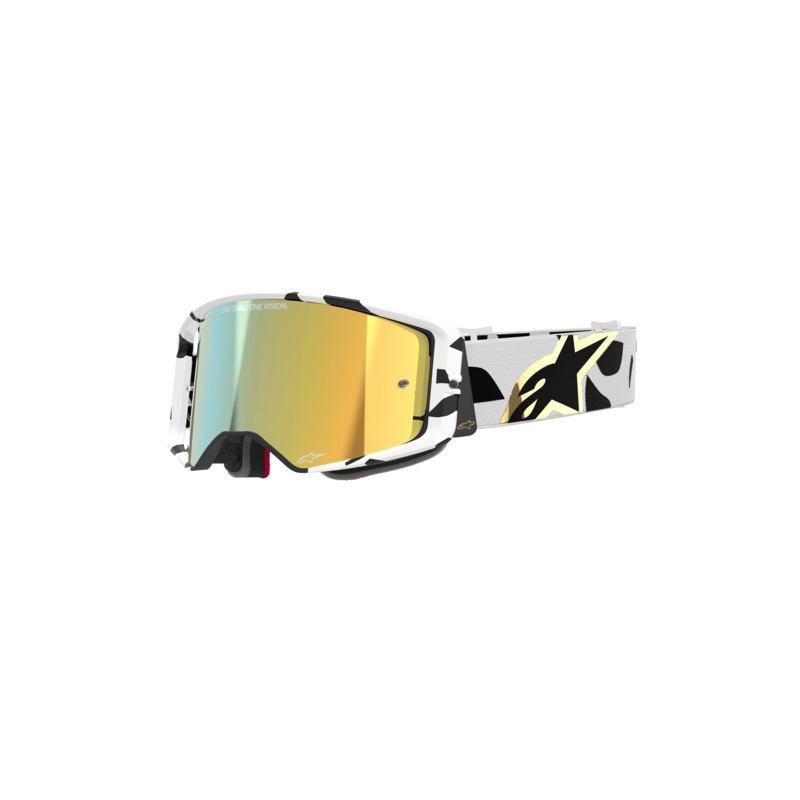 Alpinestars – Supertech Corp White/Gold Mirror Lens Goggle