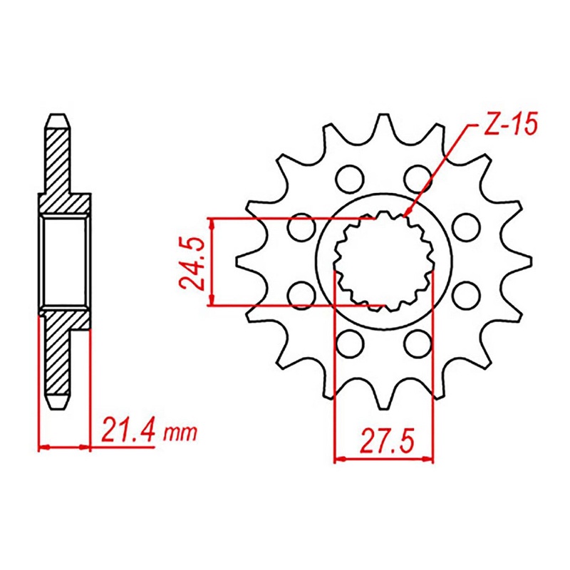 MTX 37600 Steel Front Sprocket #525