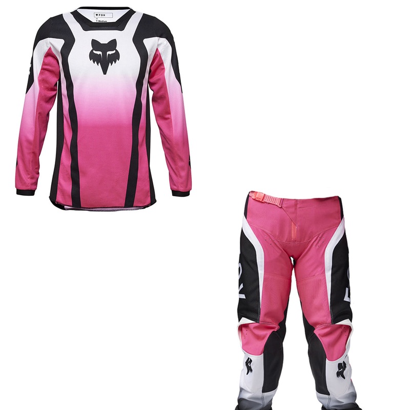 Fox – 2025 Youth Girls 180 Lean Black Pink MX Combo