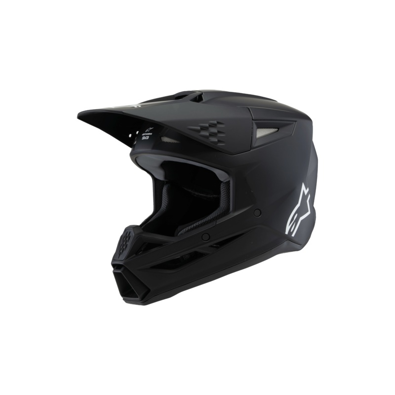 Alpinestars – 2025 SM3 Youth Solid Black Matt MX Helmet