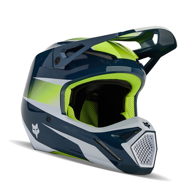 Fox – 2024 Youth V1 Flora Dark Indigo Helmet