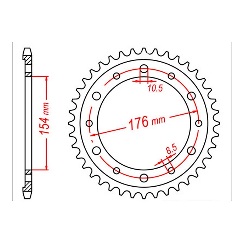 MTX 1340 Steel Rear Sprocket #530