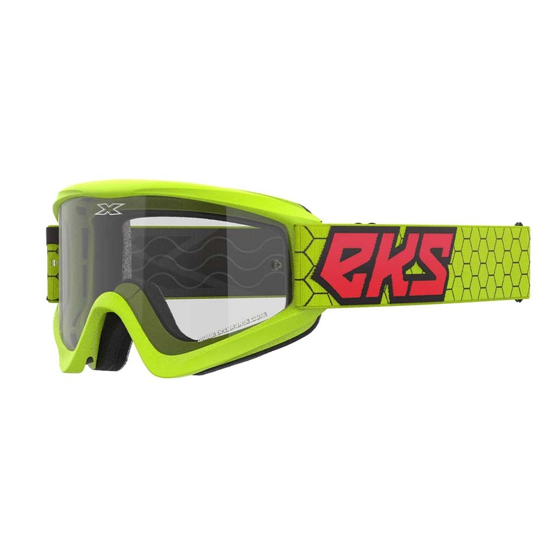 EKS – Gox Flat Out Flo Yellow/Red Clear Lens Goggle