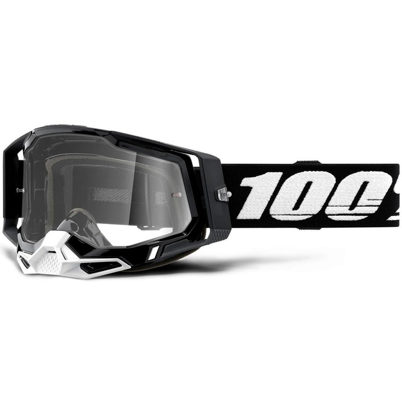 100% – Racecraft 2 Black W/ Clear Lens Goggles