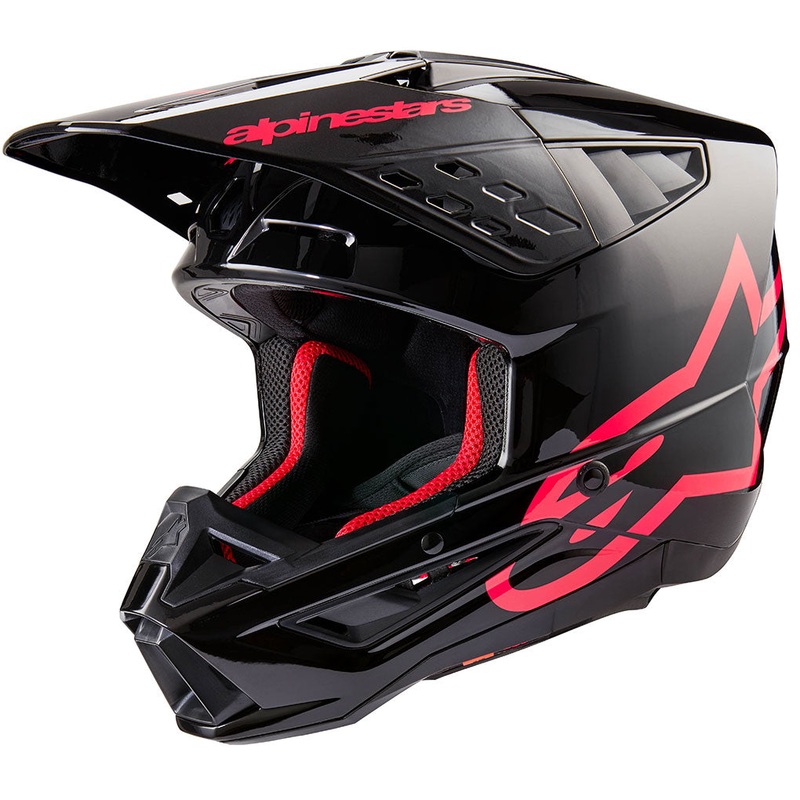 Alpinestars – 2025 SM5 Corp Black/Pink Gloss Gloss Helmet