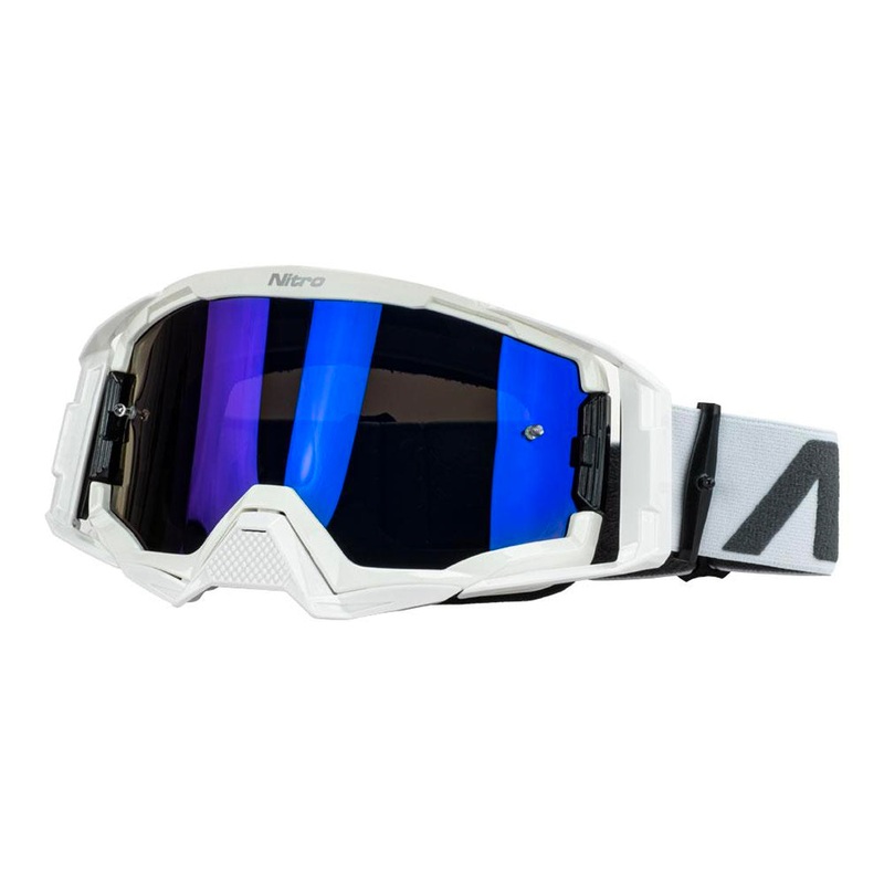 Nitro – NV-150 White/Blue MX Goggles