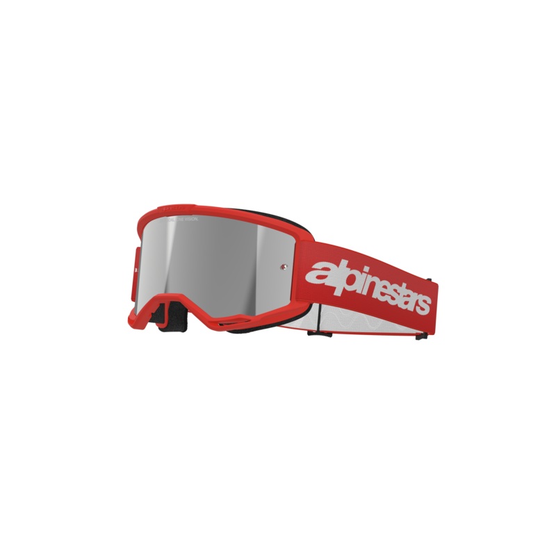 Alpinestars – Vision 3 Wordmark Red Mirror Lens Goggle