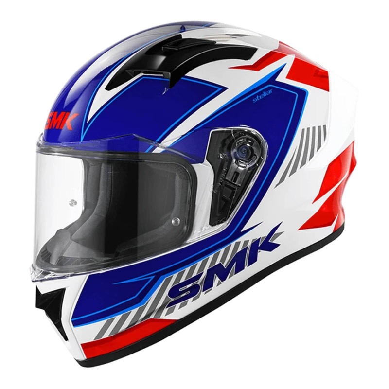 SMK Stellar Adox Helmet – White / Red / Blue